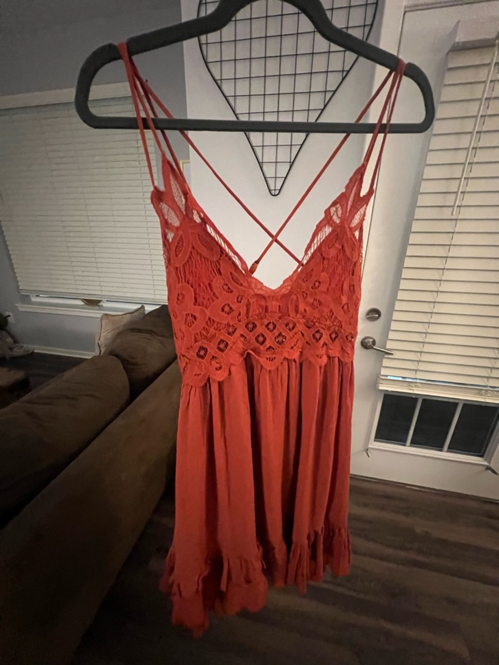 Beautiful Mini Maxi Dress  W/Adjustable Straps Size L
